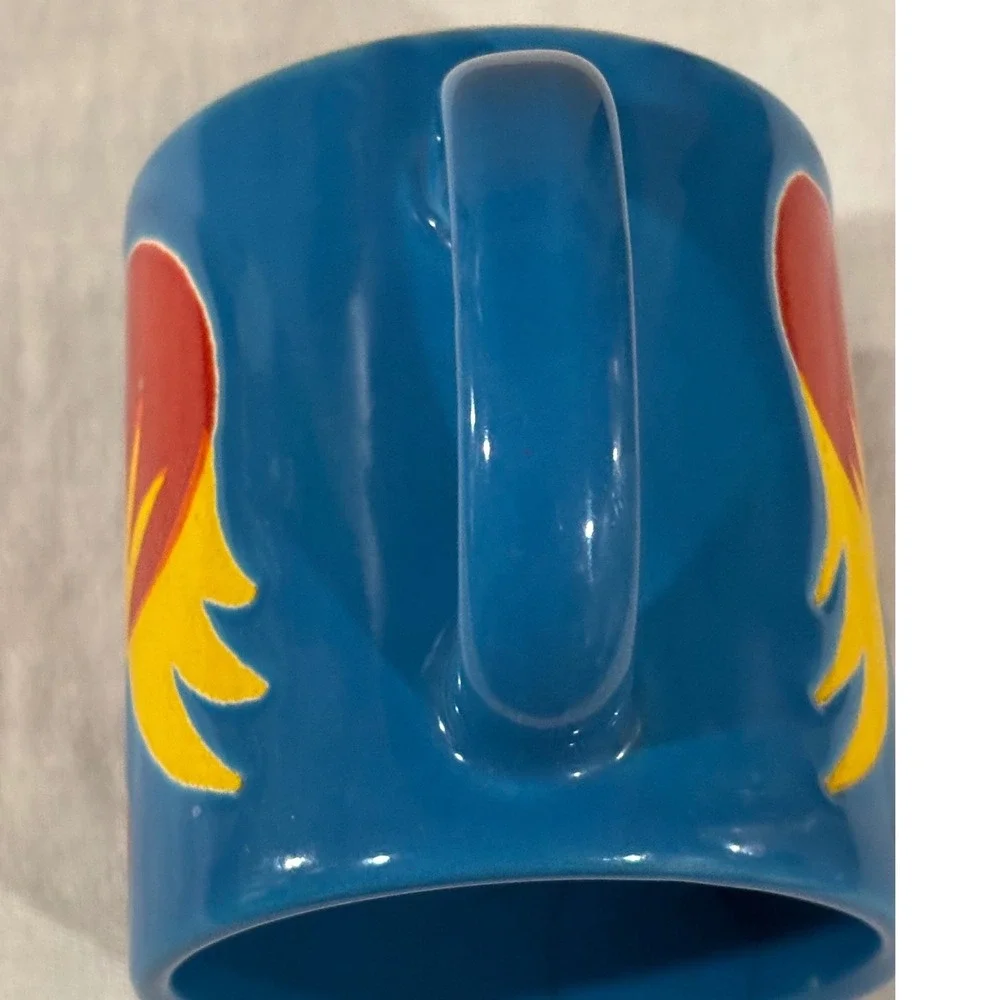 VTG Waechtersbach West Germany Rooster Mug Blue Red Yellow Ceramic Coffee Cup - Picture 7 of 12